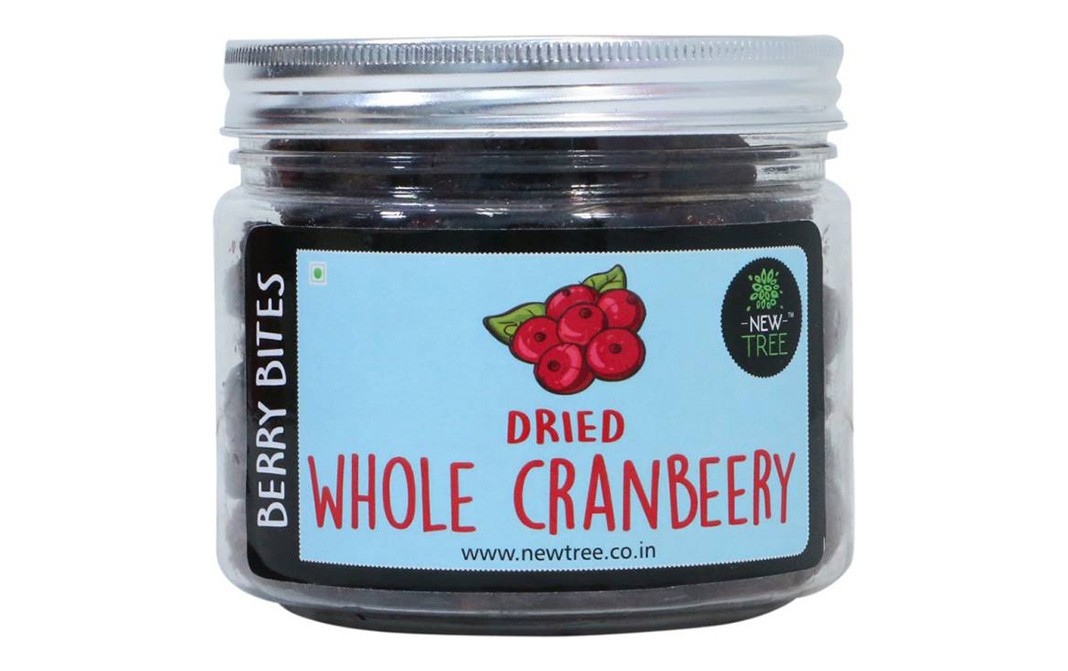 New Tree Berry Bites Dried Whole Cranberry   Glass Jar  200 grams